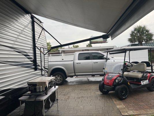 Great view of the maintenance garage.