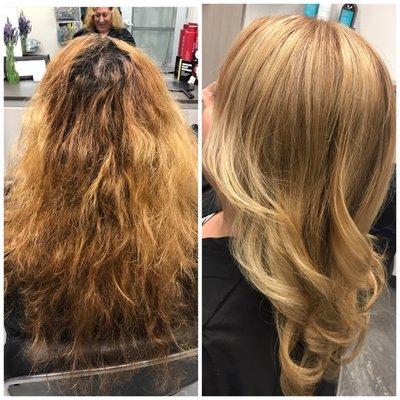 Before and after color correction by Jenna