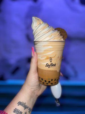 Thai tea with their tea/earl grey swirl and boba