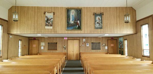 Entrance to the pew area and sanctuary