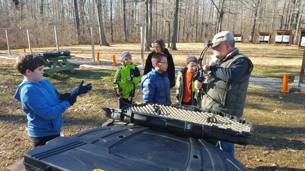 Youth archery class