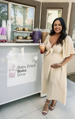 Baby shower boba bar