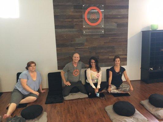 InnerSpace Studio Grand Opening weekend meditation session.