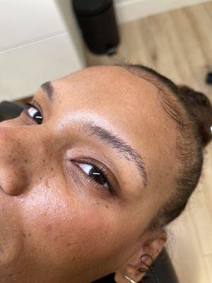 Brow shaping & stain (before)