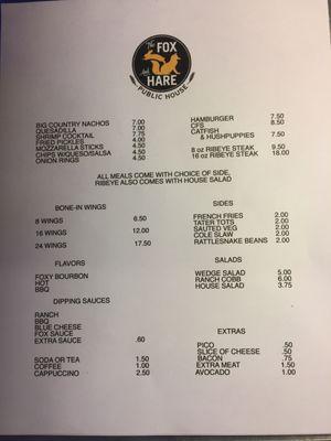 Lunch & Dinner Menu