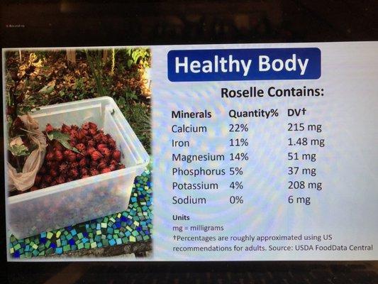 Roselle nutrition info