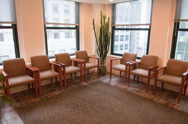 Our pristine New York City Madison Avenue location's waiting waiting room.