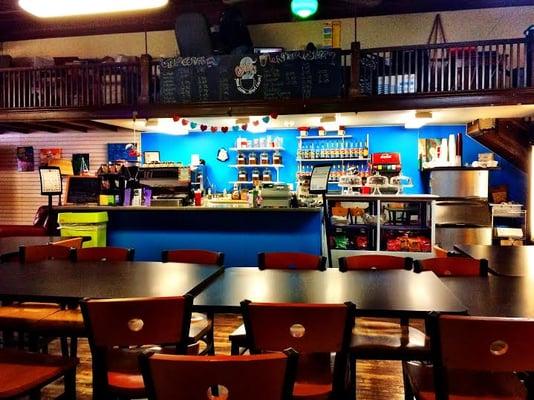 A lot has changed lately! Look at our new blue coffee bar!