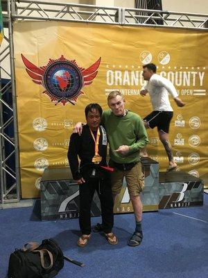 Tournament gold medal.  International Brazilian Jiujitsu black belt promotion.  12-22.