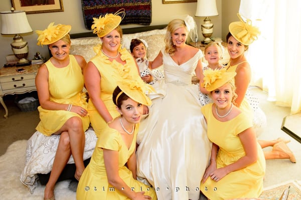 Alissa's wedding party hair and makeup by Artiste Hair Studio Team