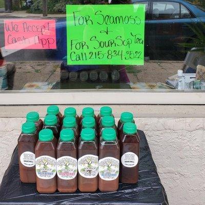 Teaoflyfe- Homemade SourSop Tea, we also sell Jars of Seamoss