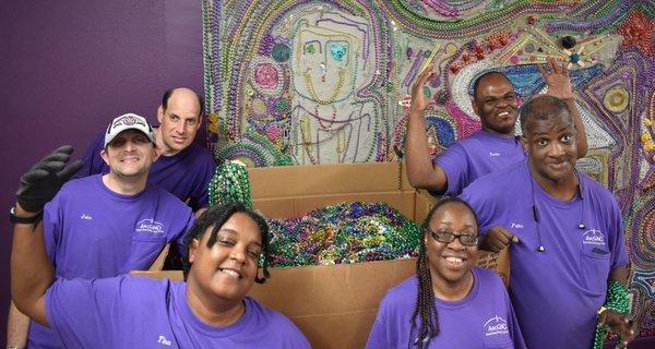 Our full-time bead sorting team!