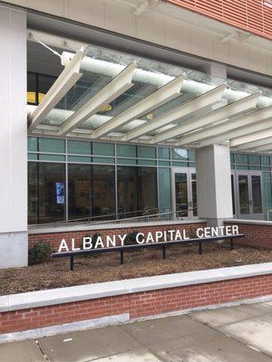 The Albany Capital Center in spring.