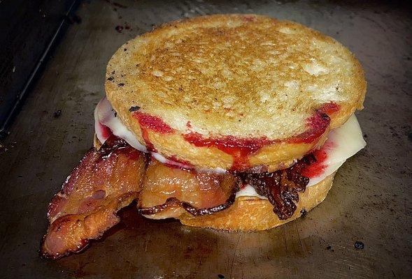 Our popular savory and sweet Bacon n' Berry Grilled Cheese