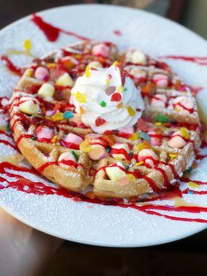 Fruity Pebble Waffle