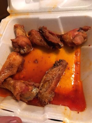 Soggy greasy wings