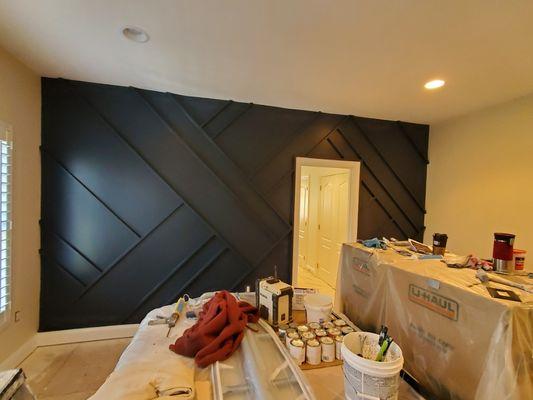 Accent wall painted