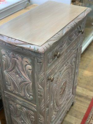 Carved Bar Cabinet