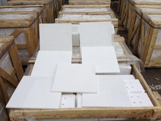 Thassos White Marble 12" x 12" Tiles