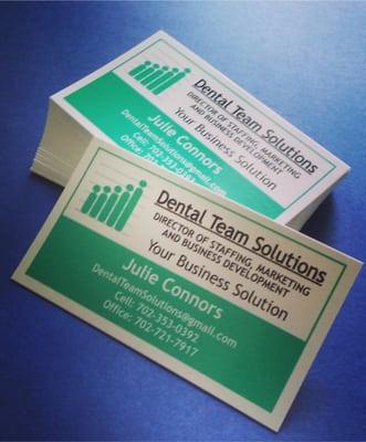 We print business cards with full customization including your art or concept! We are personable, affordable with a quick turn around time.