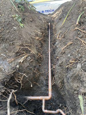 New copper water main, dig it!