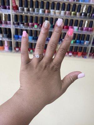 Short gel nail set with 4 different colors $55