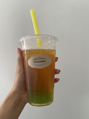 3. Iced Passion Fruit Tea with Kiwi Boba