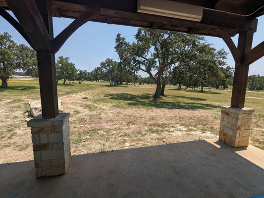 View from inside the pavilion