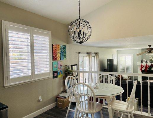 Shutter in kitchen nook