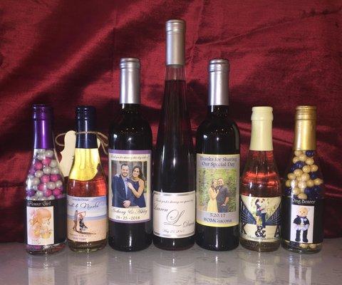 Custom wine labeling is part of the services we offer for any occasion.