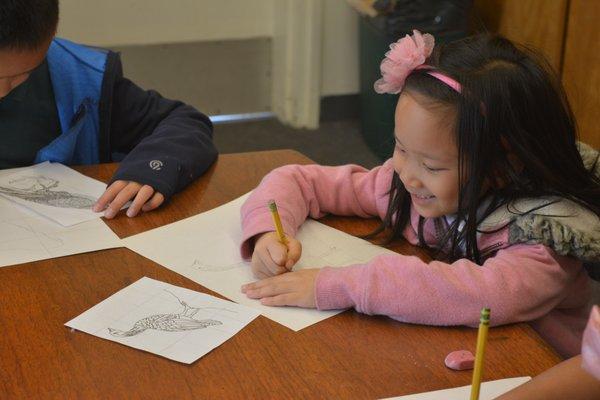 Students strengthening foundational art skills