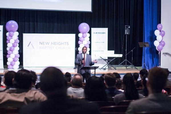 Pastor Abram Preaching during the Sunday Worship Service