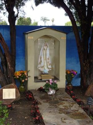 The Virgin Mary shrine on the northwest corner of Kittridge and Cedros