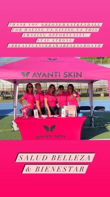 Avanti skin medical spa team event #breastcancer