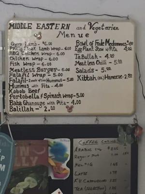 Menu board