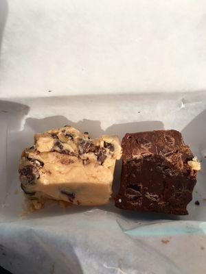 Chocolate Chip (left) and Dark Chocolate Chunk (right)