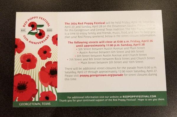 Annual Red Poppy Festival & Bikeride