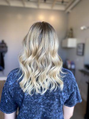 Blonde foil highlights