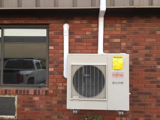 Heat pump condenser. We love these units!