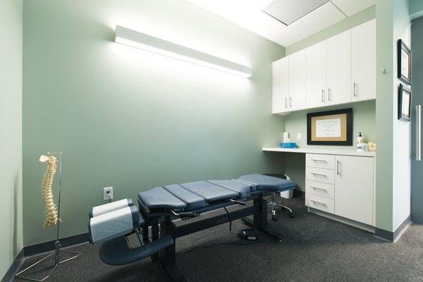 Chiropractic treatment room