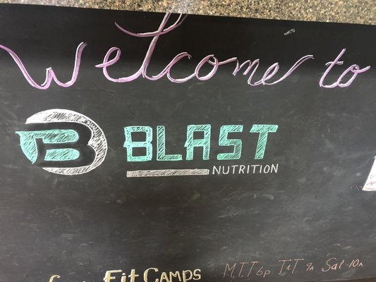 Blast Nutrition:  Chalkboard w/ Fit Camp Times (9 Jun 2021)