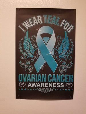 September is Ovarian Cancer Awareness month. Wear teal!