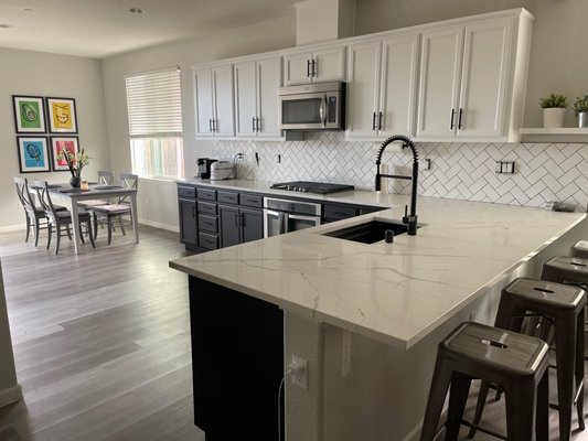 Black and White Painted Kitchen Cabinets