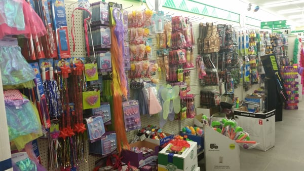 The toy section of the store. Very neat and organized.