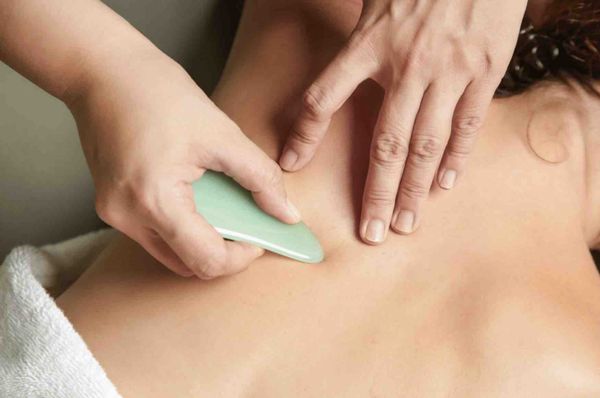 Gua Sha is a form of instrument assisted soft tissue mobilization. Gua Sha works by releasing and breaking up scar tissue and adhesions.