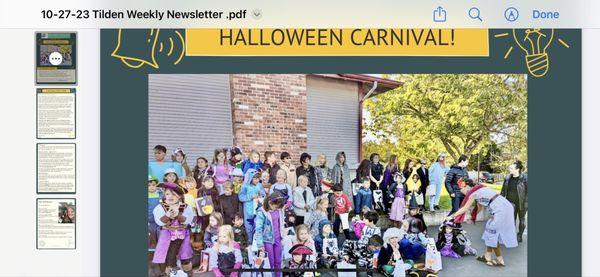 Halloween carnival group photo