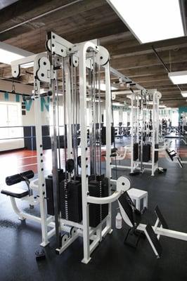 Free weights, squat racks, bench presses, cable crossover, selctorized machines - we have it all!