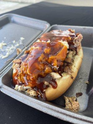 Jerk chicken Hot Dog