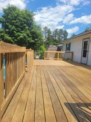 Deck staining