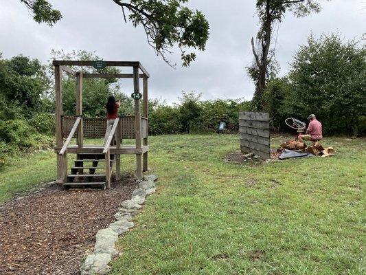 On the Sporting Clays course.